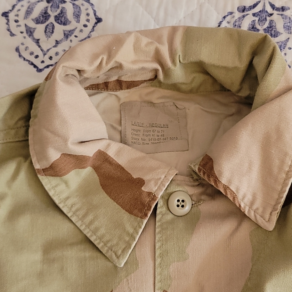 Desert Camouflaged BDU Sz L R Circa 1990 - Picture 2 of 6